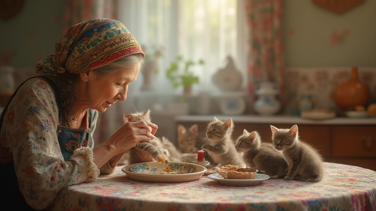 Как организовать процесс кормления месячного котенка?