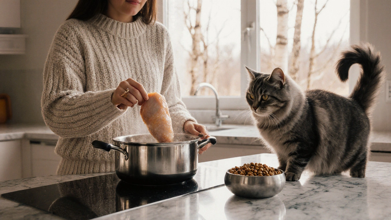 Можно ли кормить кота курицей и сухим кормом? Полный гид